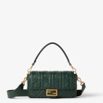 FENDI Baguette® Dark green leather bag